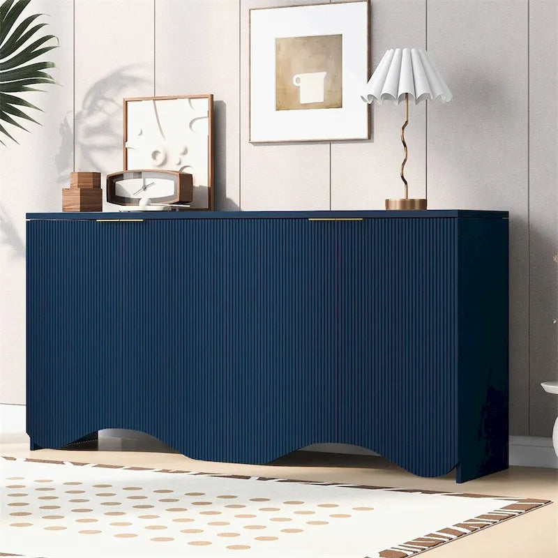 Armario de madera con 4 puertas y patas