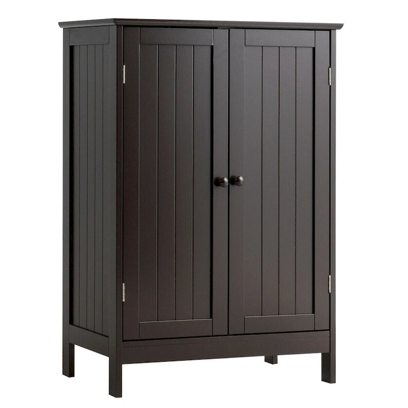 Armario de almacenamiento de suelo para baño con puertas dobles, alacena de cocina