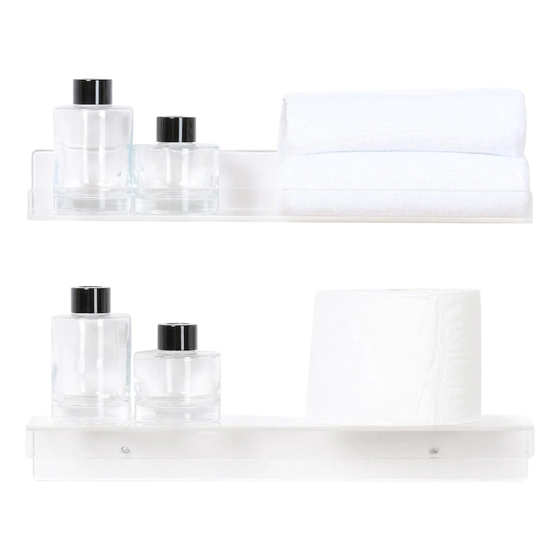 Estantes flotantes de acrílico para pared, estantes transparentes de acrílico para exhibición en paredes de baño, dormitorio, sala y cocina