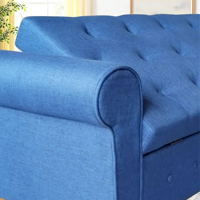 Banc de rangement capitonné à boutons pour chambre de 62