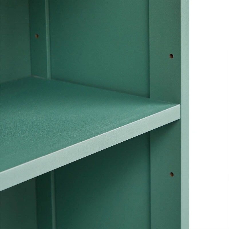 67 hoher Badezimmerschrank, freistehender Aufbewahrungsschrank mit Schublade, MDF-Platte und verstellbarem Einlegeboden, Grün