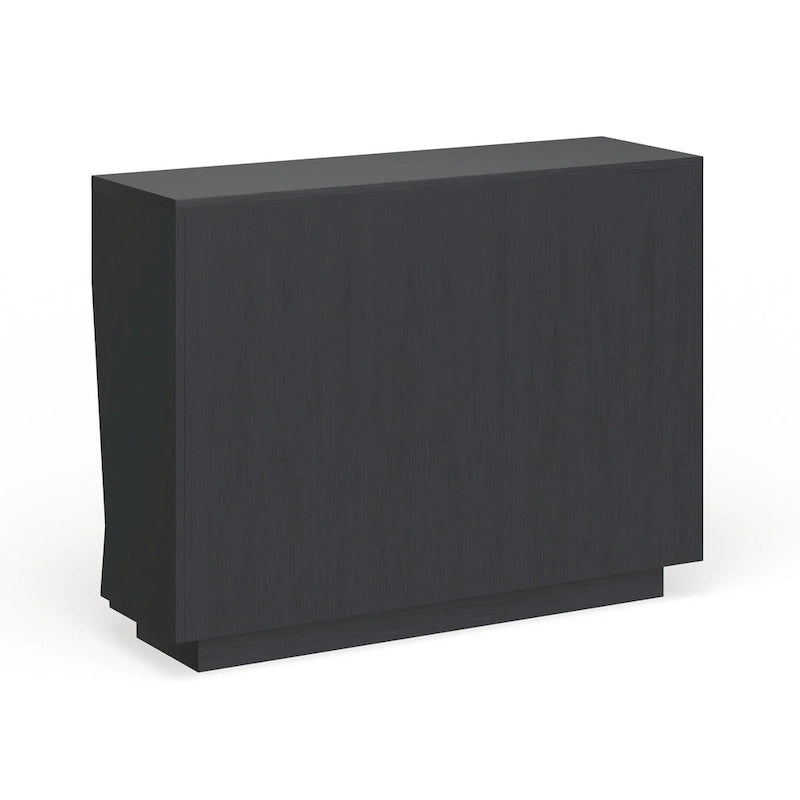 Buffet contemporain noir de 47 pouces avec 4 étagères