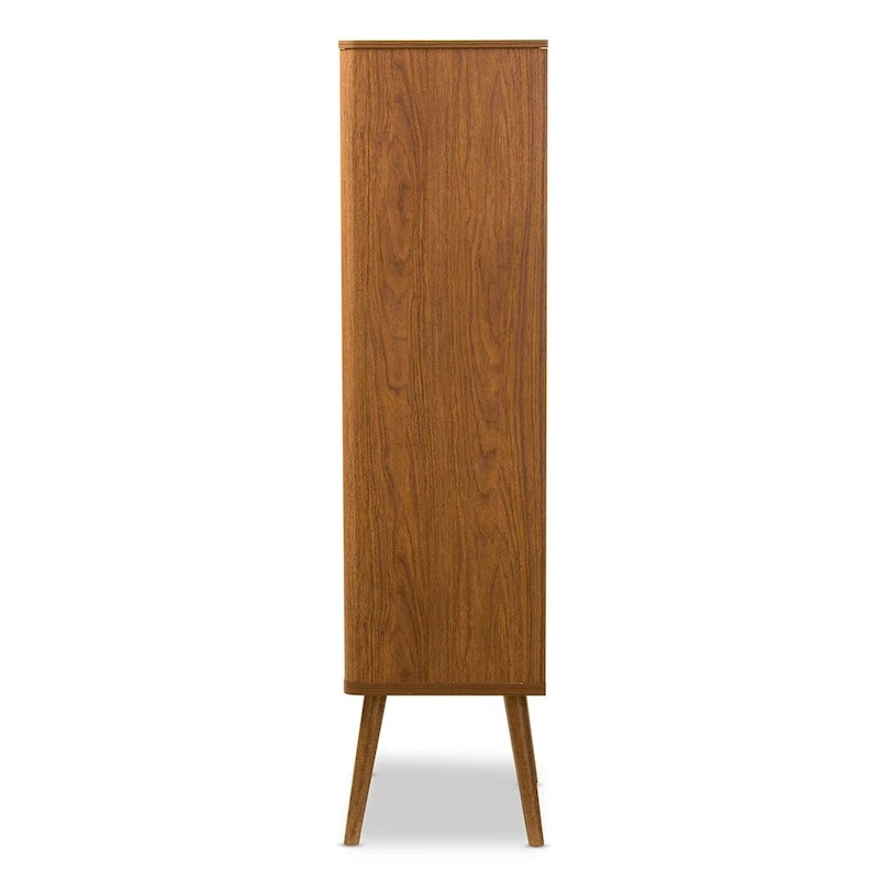 Sideboard-Aufbewahrungsschrank im Mid-Century-Modern-Stil mit 1 Schublade und Bücherregal
