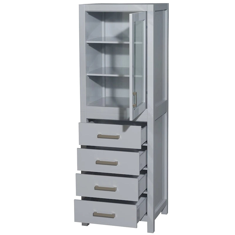 Columna de baño con puerta y cajón de almacenamiento