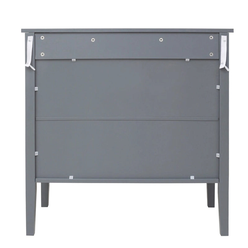Holzschrank mit 2 Türen, grauer Holzschrank im Vintage-Stil