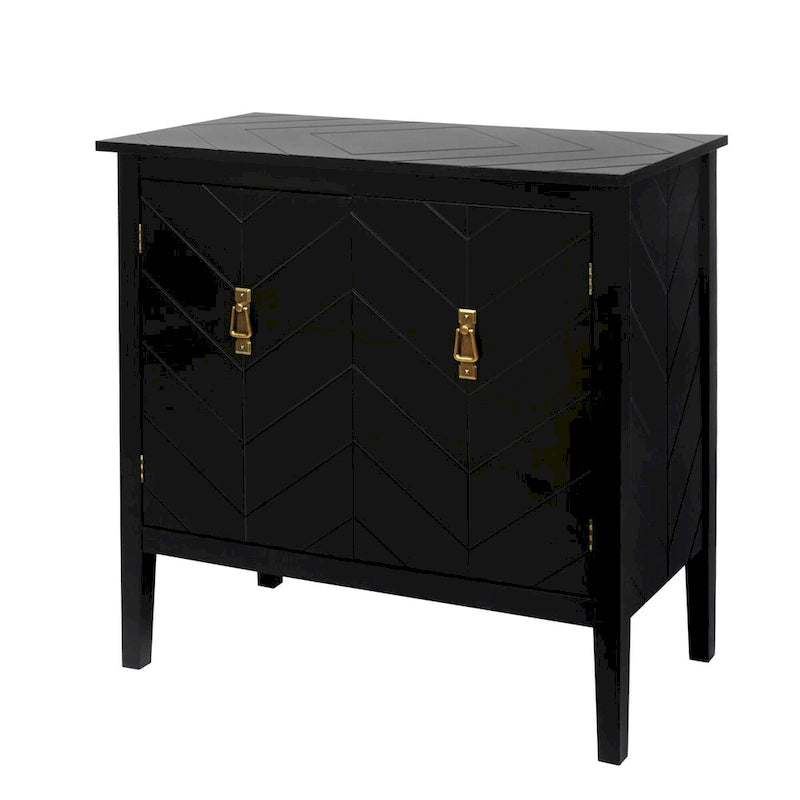 Holzschrank mit 2 Türen, grauer Holzschrank im Vintage-Stil