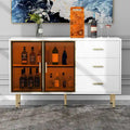 Buffet contemporain avec portes vitrées