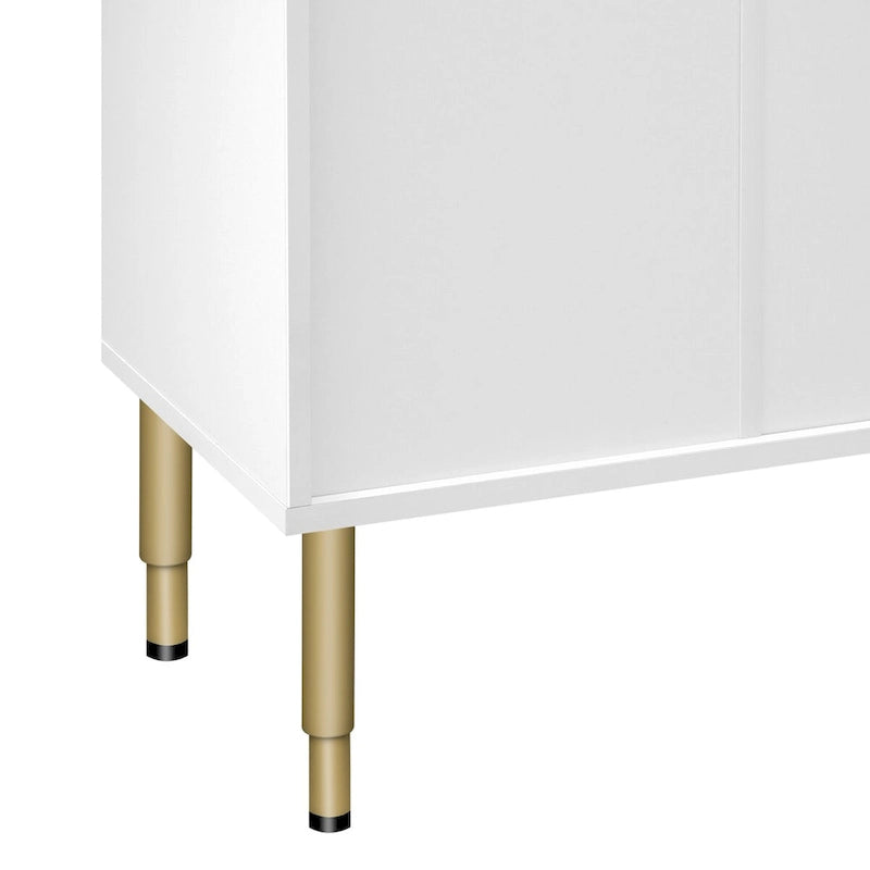 Buffet contemporain avec portes vitrées