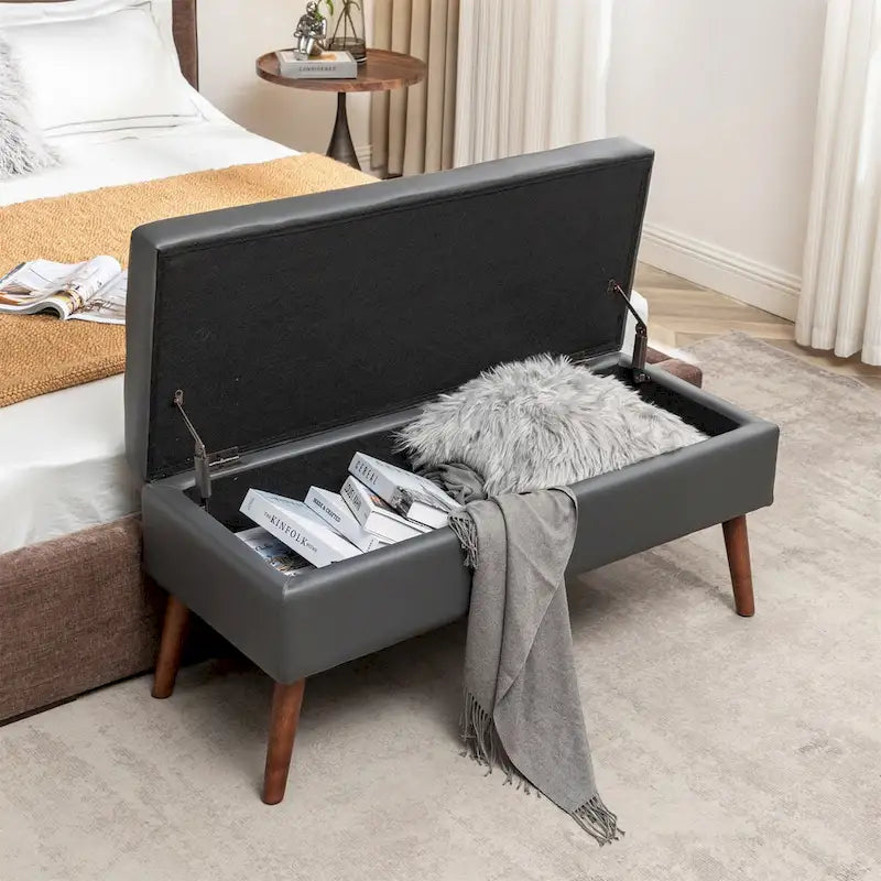 Polsterbank aus Kunstleder mit Stauraum
