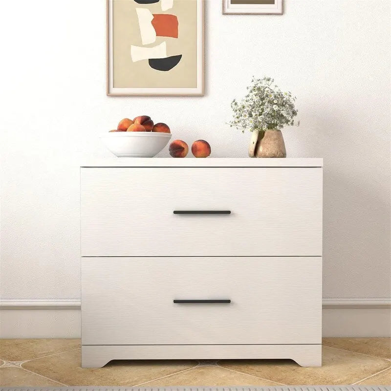 Holzhängeregistraturschrank mit 2 Schubladen - 27.17D x 33.86W x 29.33H