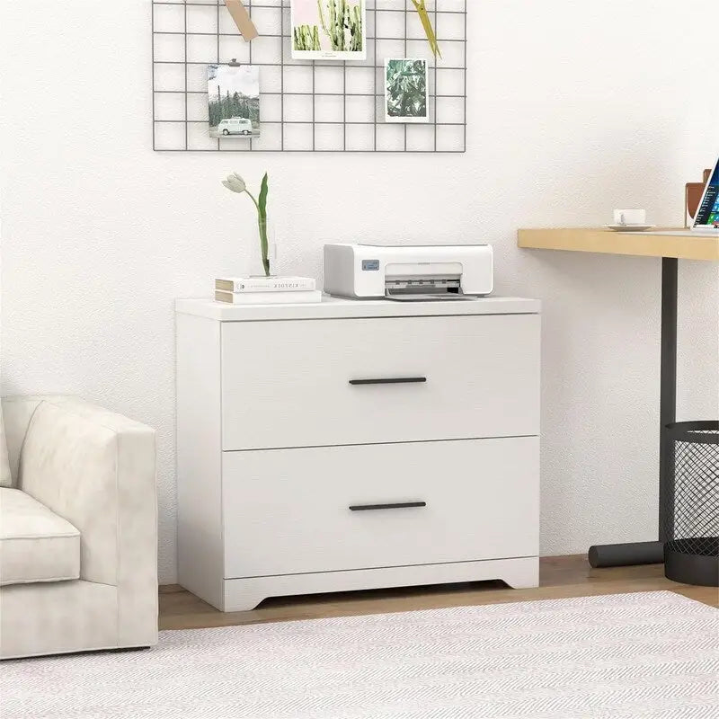 Holzhängeregistraturschrank mit 2 Schubladen - 27.17D x 33.86W x 29.33H