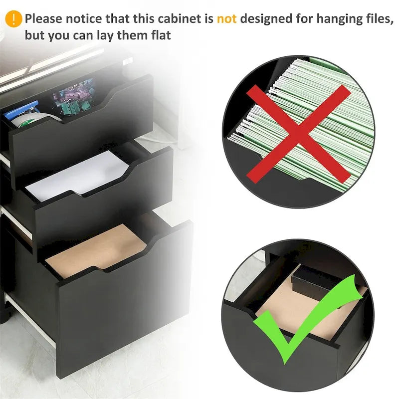 Mobile contenitore organizer mobile con cassetto e ruote, supporto per stampante