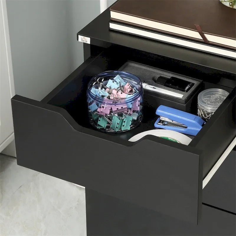 Mobile contenitore organizer mobile con cassetto e ruote, supporto per stampante