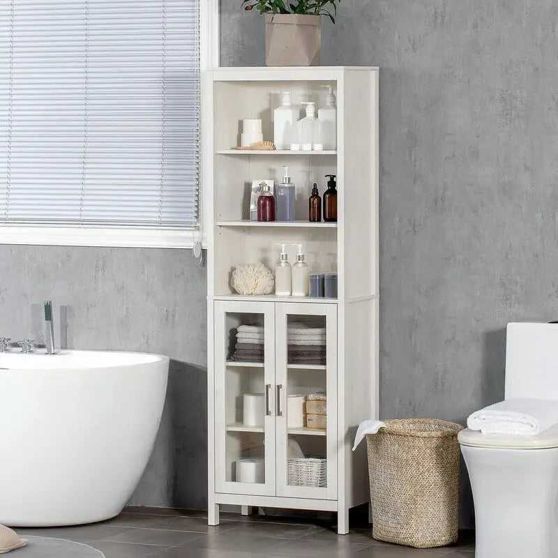 Armario alto de almacenamiento para baño - 11.75D x 20.75W x 63.75H