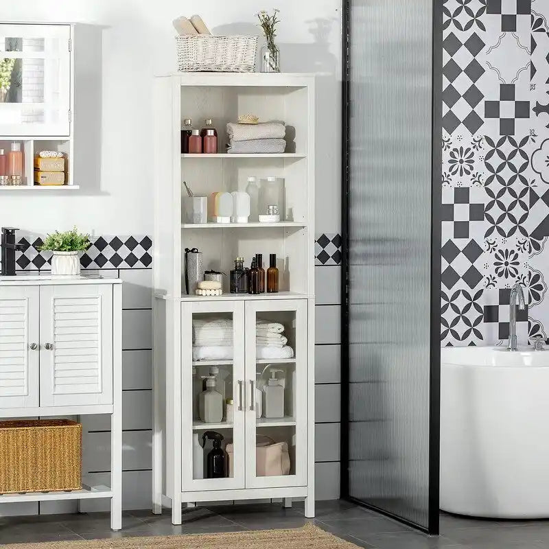 Armario alto de almacenamiento para baño - 11.75D x 20.75W x 63.75H