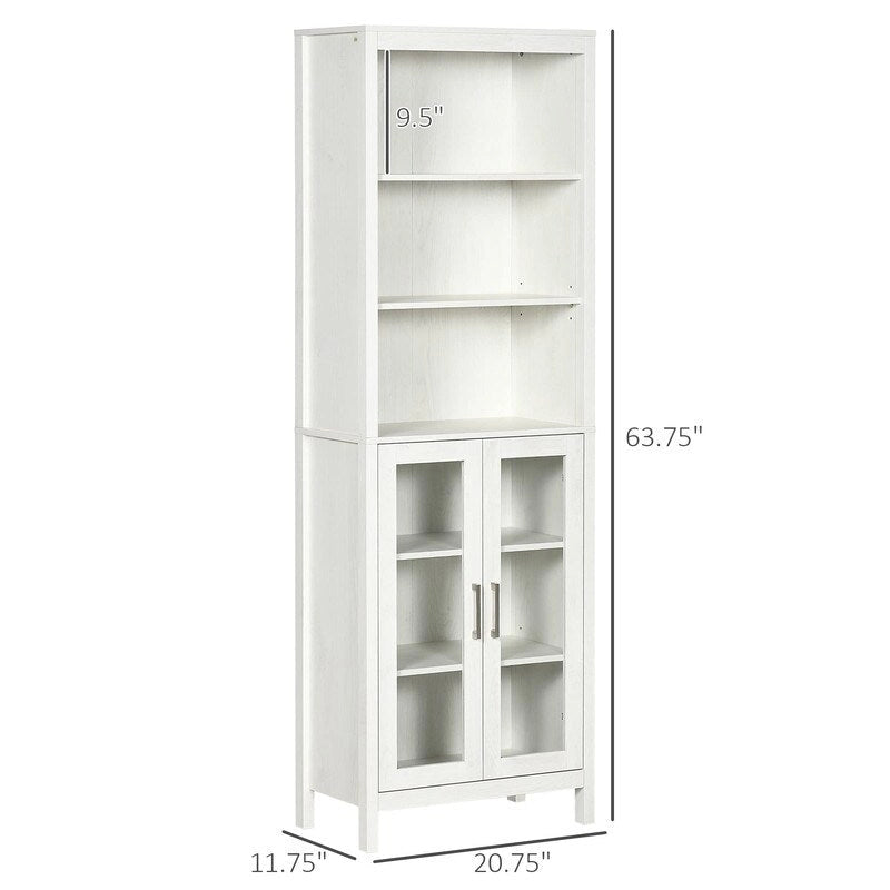 Armario alto de almacenamiento para baño - 11.75D x 20.75W x 63.75H