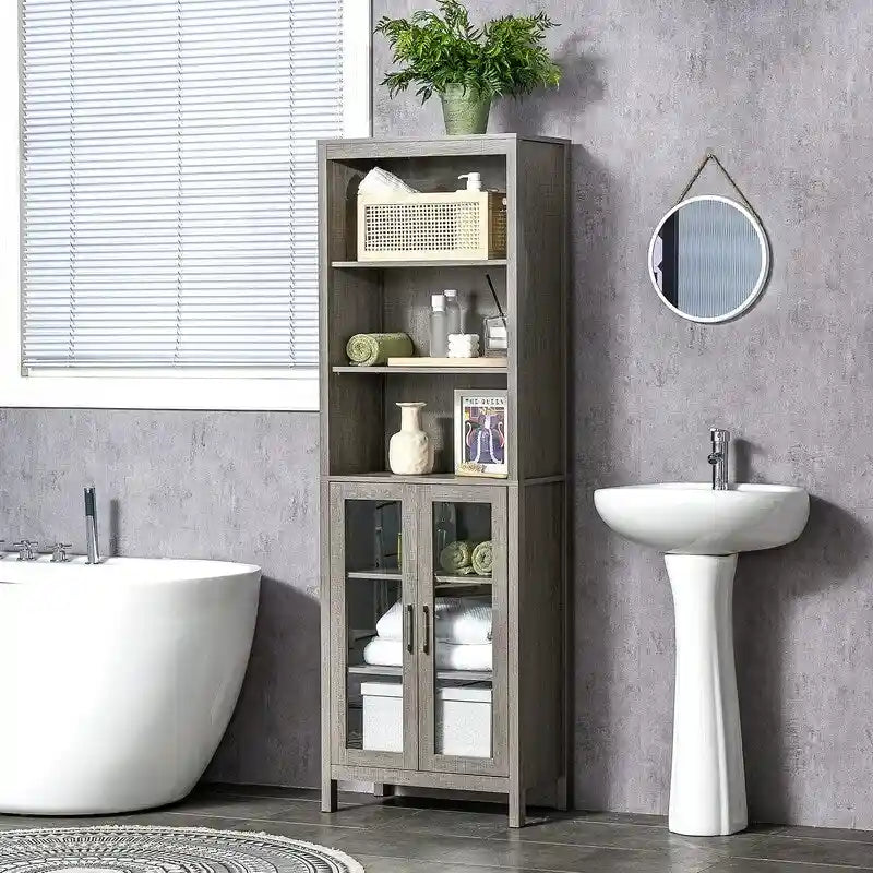 Armario alto de almacenamiento para baño - 11.75D x 20.75W x 63.75H