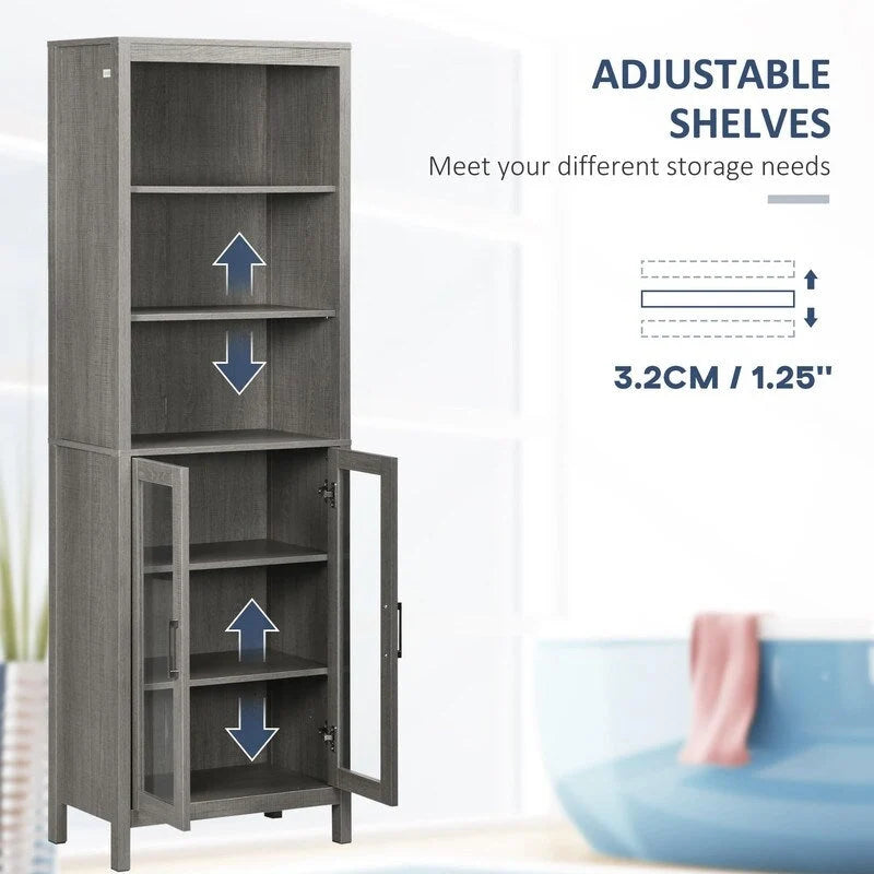Armario alto de almacenamiento para baño - 11.75D x 20.75W x 63.75H