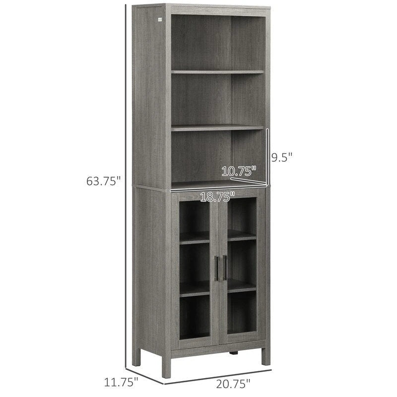 Armario alto de almacenamiento para baño - 11.75D x 20.75W x 63.75H