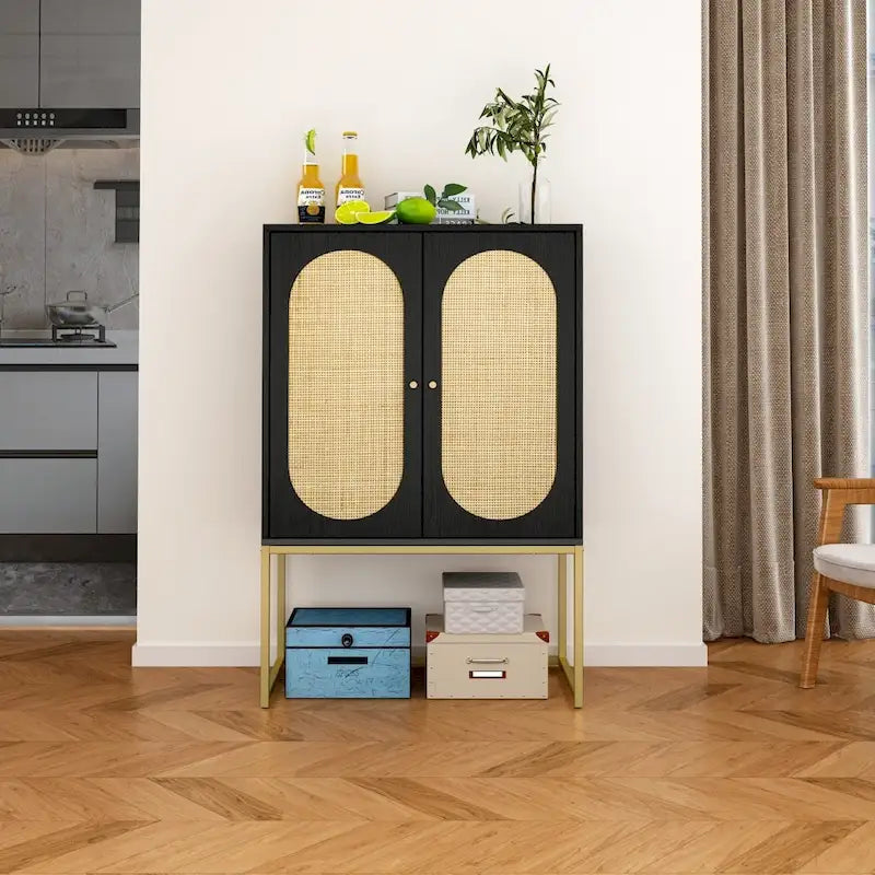 Armario alto independiente con estante ajustable para sala de estar, dormitorio o pasillo - 26.78 x 15.75 x 41.23H
