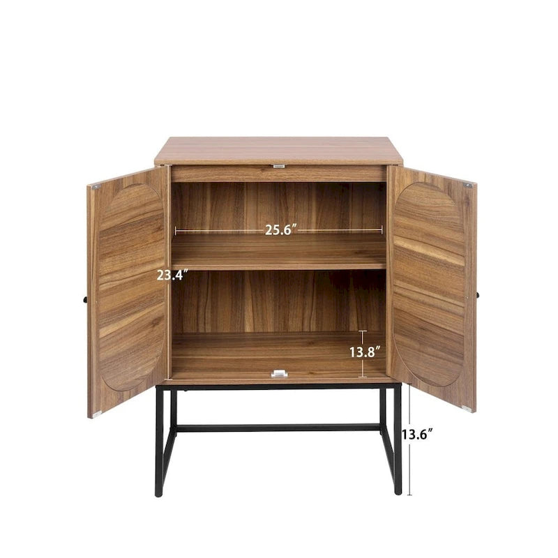 Hoher freistehender Schrank mit verstellbarem Einlegeboden für Wohnzimmer, Schlafzimmer und Flur - 26.78 x 15.75 x 41.23H