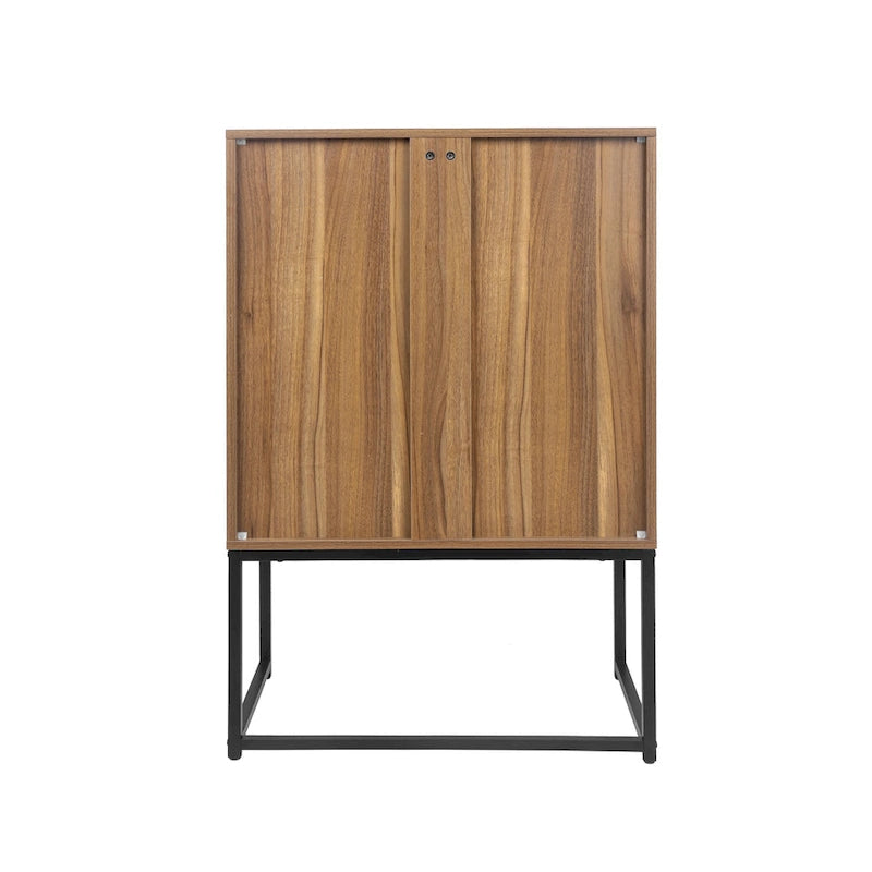 Hoher freistehender Schrank mit verstellbarem Einlegeboden für Wohnzimmer, Schlafzimmer und Flur - 26.78 x 15.75 x 41.23H