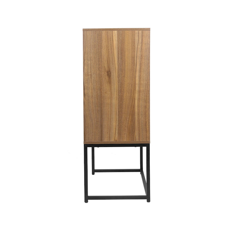 Hoher freistehender Schrank mit verstellbarem Einlegeboden für Wohnzimmer, Schlafzimmer und Flur - 26.78 x 15.75 x 41.23H