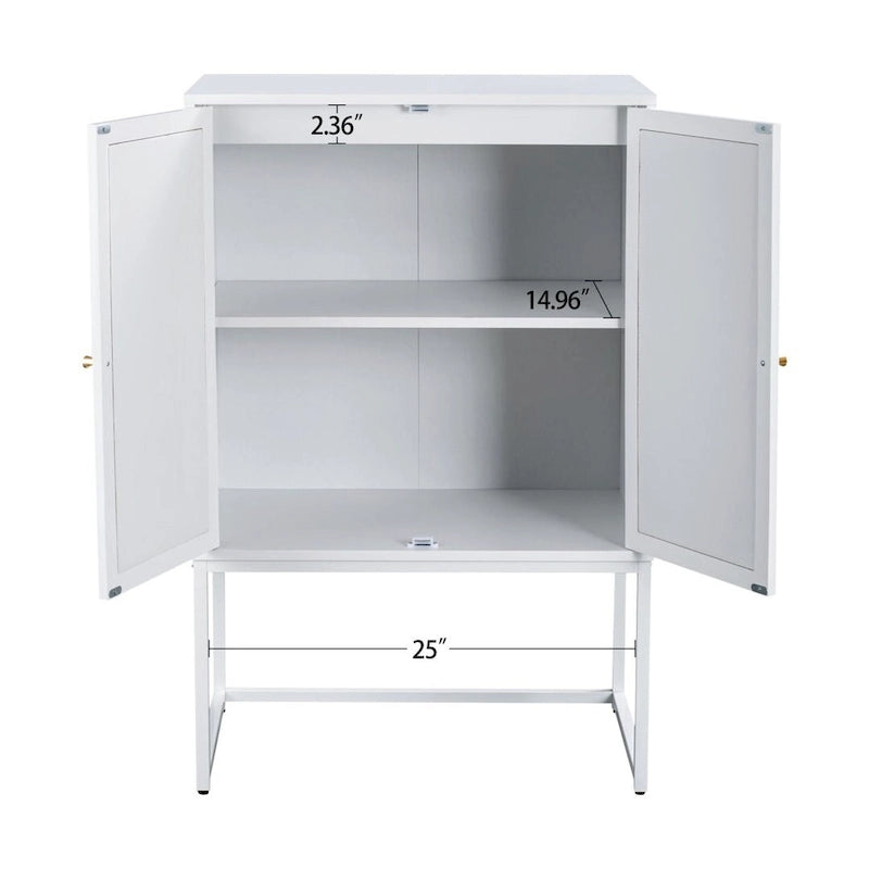 Hoher freistehender Schrank mit verstellbarem Einlegeboden für Wohnzimmer, Schlafzimmer und Flur - 26.78 x 15.75 x 41.23H