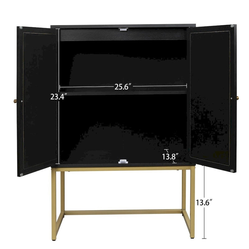 Hoher freistehender Schrank mit verstellbarem Einlegeboden für Wohnzimmer, Schlafzimmer und Flur - 26.78 x 15.75 x 41.23H