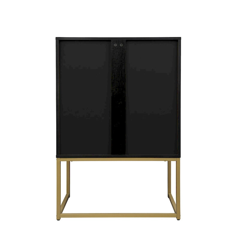 Hoher freistehender Schrank mit verstellbarem Einlegeboden für Wohnzimmer, Schlafzimmer und Flur - 26.78 x 15.75 x 41.23H