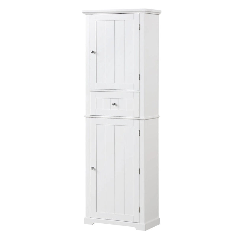 Mueble de baño alto de 67 con 2 puertas, de madera, con cajón y estante ajustable