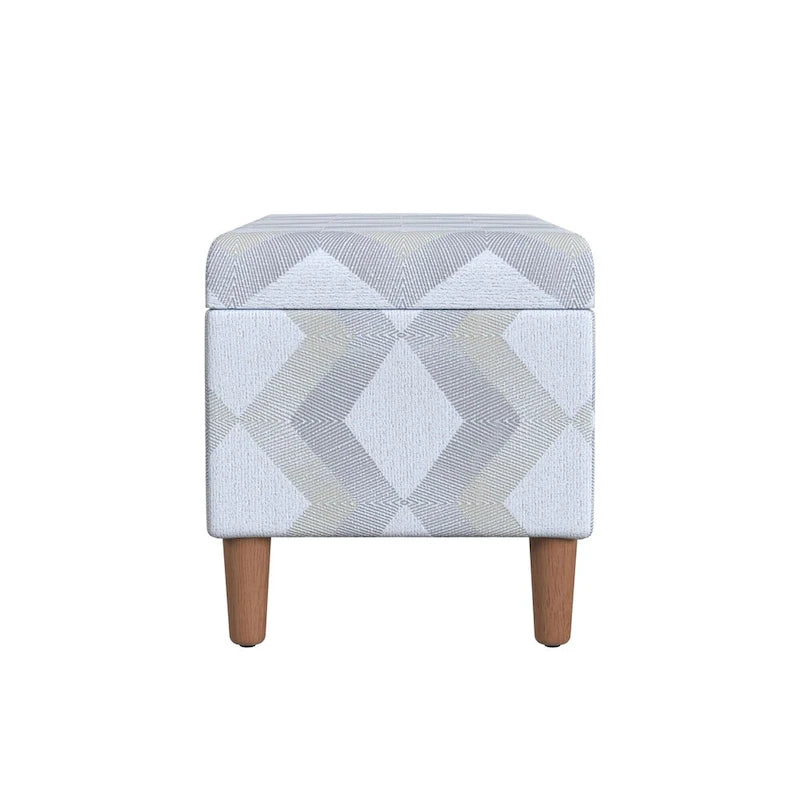 Storage Bench with Soft-Close Lid and Wood Legs